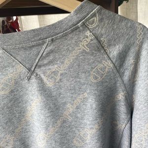 Champion Crop Light Grey Sweatshirt